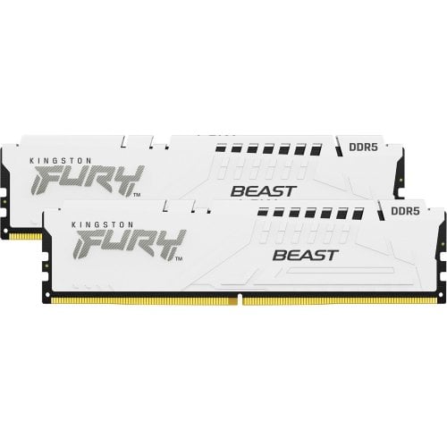 Купить ОЗУ Kingston DDR5 32GB (2x16GB) 5200Mhz FURY Beast White (KF552C40BWK2-32) с проверкой совместимости: обзор, характеристики, цена в Киеве, Днепре, Одессе, Харькове, Украине | интернет-магазин TELEMART.UA фото