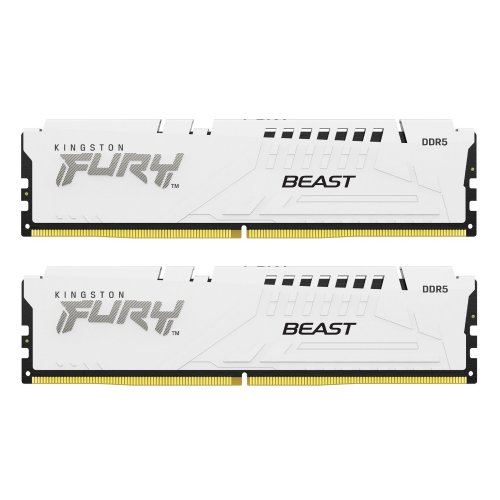 ОЗП Kingston DDR5 32GB (2x16GB) 5600Mhz FURY Beast White (KF556C40BWK2-32) купити з перевіркою сумісності: огляд, характеристики, ціна у Києві, Львові, Вінниці, Хмельницькому, Івано-Франківську, Україні | інтернет-магазин TELEMART.UA фото