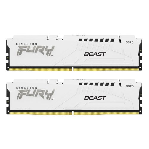 Купить ОЗУ Kingston DDR5 64GB (2x32GB) 5600Mhz FURY Beast White (KF556C40BWK2-64) с проверкой совместимости: обзор, характеристики, цена в Киеве, Днепре, Одессе, Харькове, Украине | интернет-магазин TELEMART.UA фото