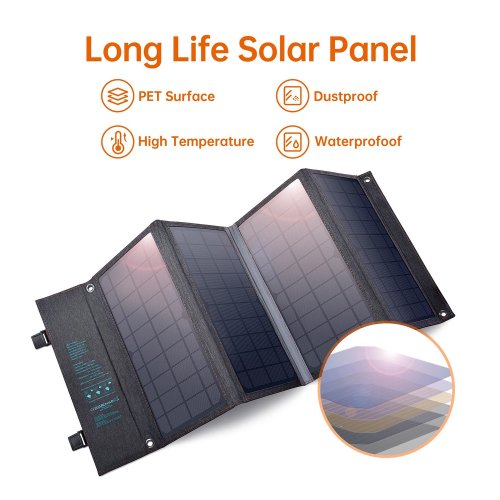 Купити Сонячна панель Choetech SC006 Solar Panel Charger 36W - ціна в Києві, Львові, Вінниці, Хмельницькому, Франківську, Україні | інтернет-магазин TELEMART.UA фото