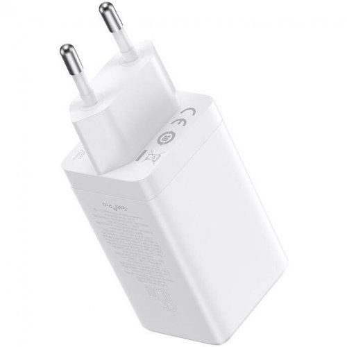 Купить Сетевое зарядное устройство Baseus GaN5 Pro USB + 2 USB Type-C 65W (CCGP120202) White - цена в Харькове, Киеве, Днепре, Одессе
в интернет-магазине Telemart фото