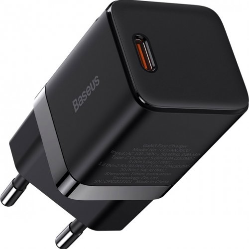 Купить Сетевое зарядное устройство Baseus GAN3 USB Type-C 30W (CCGN010101) Black - цена в Харькове, Киеве, Днепре, Одессе
в интернет-магазине Telemart фото