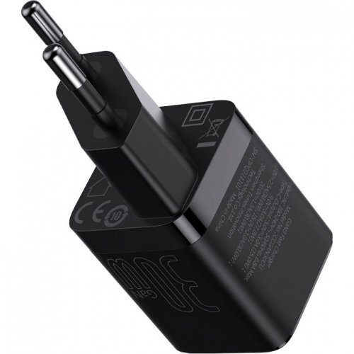 Купить Сетевое зарядное устройство Baseus GAN3 USB Type-C 30W (CCGN010101) Black - цена в Харькове, Киеве, Днепре, Одессе
в интернет-магазине Telemart фото