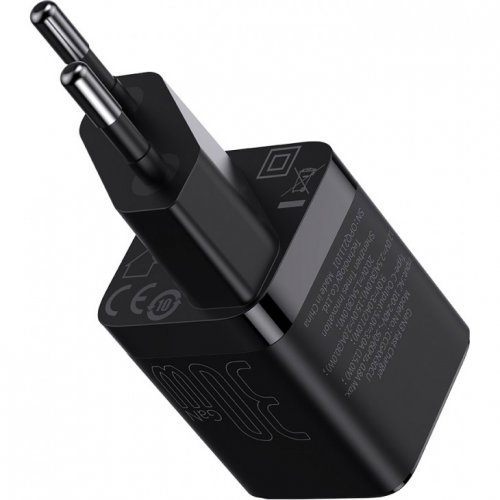 Купити Мережевий зарядний пристрій Baseus GAN3 USB Type-C 30W (CCGN010101) Black - ціна в Києві, Львові, Вінниці, Хмельницькому, Франківську, Україні | інтернет-магазин TELEMART.UA фото