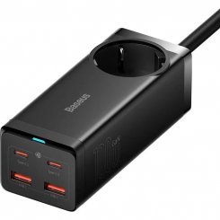 Сетевое зарядное устройство Baseus GaN3 Pro Desktop Powerstrip AC + 2 x USB + 2 USB Type-C 100W (PSZM000401) Black