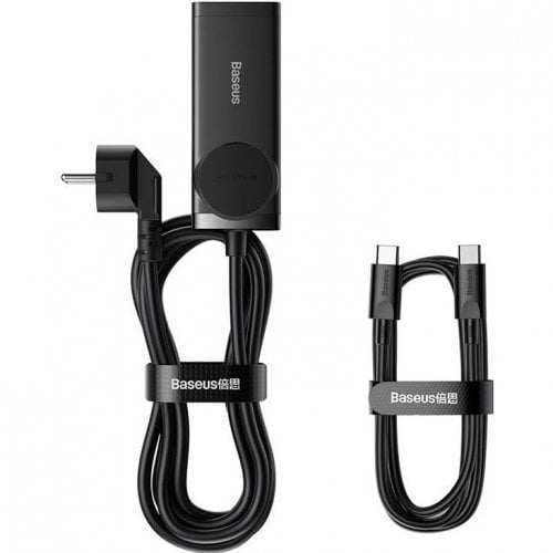 Купити Мережевий зарядний пристрій Baseus GaN3 Pro Desktop Powerstrip AC + 2 x USB + 2 USB Type-C 65W (PSZM000901) Black - ціна в Києві, Львові, Вінниці, Хмельницькому, Франківську, Україні | інтернет-магазин TELEMART.UA фото