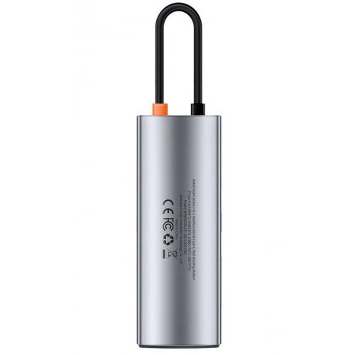 Купити USB-хаб Baseus Metal Gleam Series USB Type-C 7 in 1 (WKWG020113) Gray - ціна в Києві, Львові, Вінниці, Хмельницькому, Франківську, Україні | інтернет-магазин TELEMART.UA фото