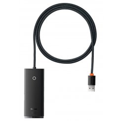 USB-хаб Baseus Lite Series USB 4 in 1 (WKQX030101) Black