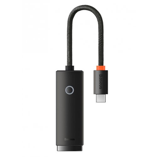 Купити Мережева карта Baseus Lite Series USB Type-C to RJ45 LAN (WKQX000201) Black - ціна в Києві, Львові, Вінниці, Хмельницькому, Франківську, Україні | інтернет-магазин TELEMART.UA фото