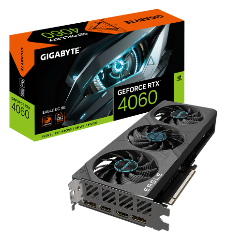 Photo Video Graphic Card Gigabyte GeForce RTX 4060 Eagle OC 8192MB (GV-N4060EAGLE OC-8GD)