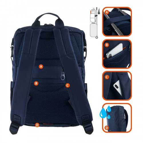 Рюкзак Tucano 15" Modo Backpack MBP (BMDOK-B) Blue купить в Украине: Киев, Днепр, Харьков, Одесса  | Низкая цена, отзывы, характеристики от TELEMART фото