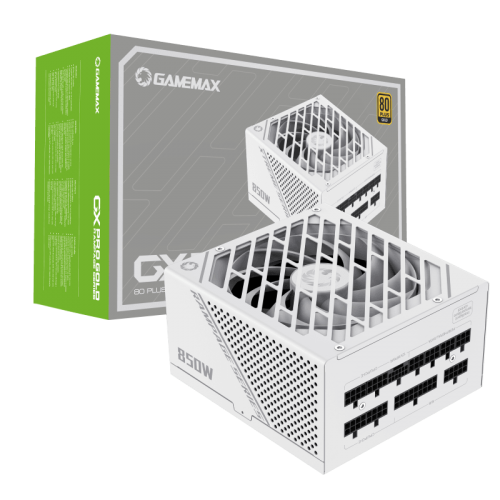 Фото Блок живлення GAMEMAX GX-850 PRO 850W PCIE5 (GX-850 PRO WT ATX3.0 PCIE5.0) White