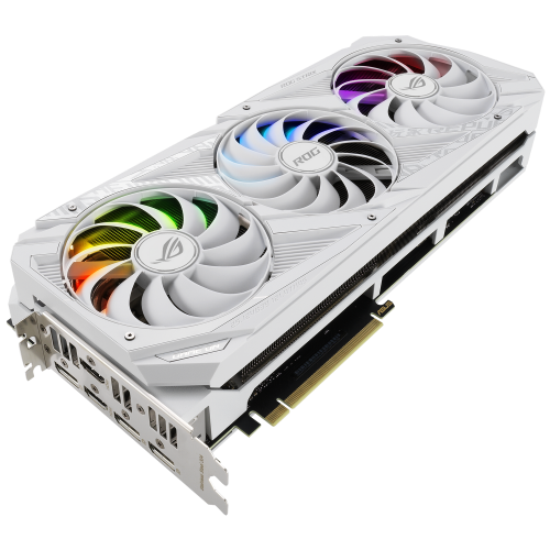 Фото Відеокарта Asus ROG GeForce RTX 3070 STRIX OC White 8192MB (ROG-STRIX-RTX3070-O8G-WHITE-V2 FR) Factory Recertified