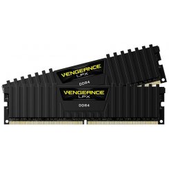 Фото ОЗУ Corsair DDR4 16GB (2x8GB) 3200Mhz Vengeance LPX (CMK16GX4M2B3200C16) Black