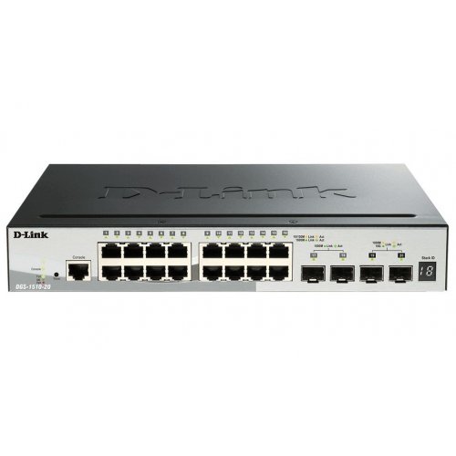 Сетевой коммутатор D-Link DGS-1510-20/E купить в Украине | Telemart фото