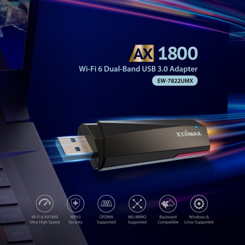 Купити Wi-Fi адаптер Edimax EW-7822UMX - ціна в Києві, Львові, Вінниці, Хмельницькому, Франківську, Україні | інтернет-магазин TELEMART.UA фото