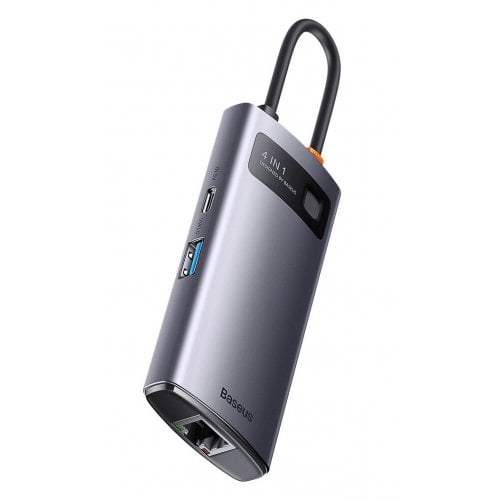 Купить USB-хаб Baseus Metal Gleam Series Multifunctional Type-C 4 in 1 (WKWG070113) Grey - цена в Харькове, Киеве, Днепре, Одессе
в интернет-магазине Telemart фото