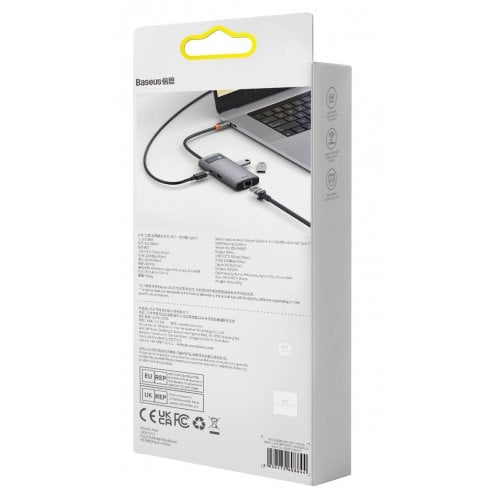 Купить USB-хаб Baseus Metal Gleam Series Multifunctional Type-C 4 in 1 (WKWG070113) Grey - цена в Харькове, Киеве, Днепре, Одессе
в интернет-магазине Telemart фото