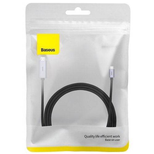 Купить Кабель Baseus High Definition Series Graphene Type-C-HDMI 4K 2m (WKGQ010101) Black - цена в Харькове, Киеве, Днепре, Одессе
в интернет-магазине Telemart фото