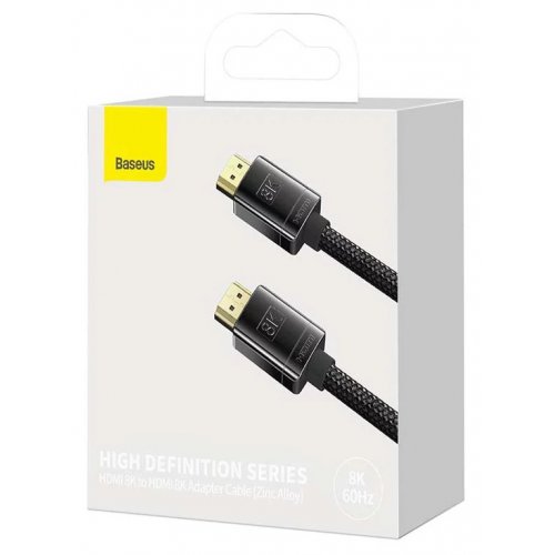 Купить Кабель Baseus High Definition Series Graphene HDMI-HDMI 8K 1m (WKGQ000001) Black - цена в Харькове, Киеве, Днепре, Одессе
в интернет-магазине Telemart фото