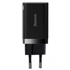 Сетевое зарядное устройство Baseus Super Si Pro Quick Charger USB + Type-C 30W (CCSUPP-E01) Black