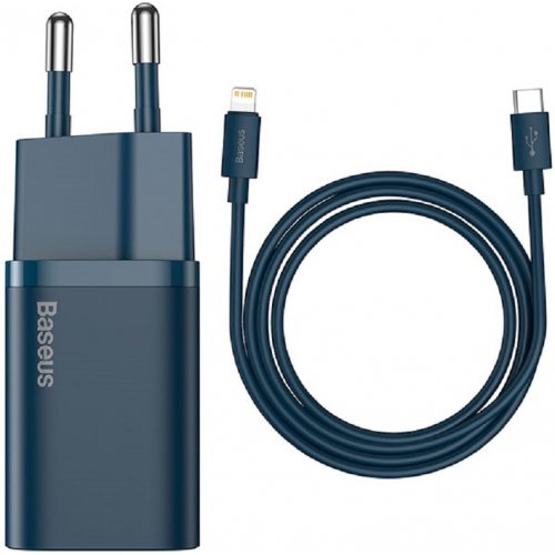 

Baseus Super Si Quick Charger USB Type-C 20W with Type-C-Lightning 1m (TZCCSUP-B03) Blue