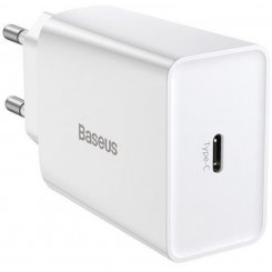 Мережевий зарядний пристрій Baseus Speed Mini Quick Charger USB Type-C 20W (CCFS-SN02) White