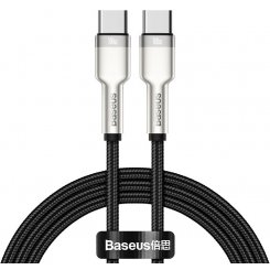 Кабель Baseus Cafule Series Metal Data Cable USB Type-C-USB Type-C 100W 1m (CATJK-C01) Black