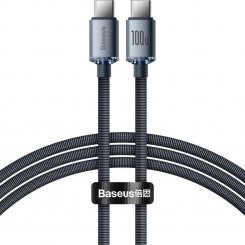 Кабель Baseus Crystal Shine Series Fast Charging Data Cable USB Type-C-USB Type-C 100W 1.2m (CAJY000601) Black