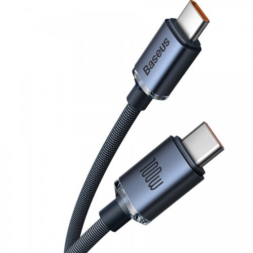 Купить Кабель Baseus Crystal Shine Series Fast Charging Data Cable USB Type-C-USB Type-C 100W 1.2m (CAJY000601) Black - цена в Харькове, Киеве, Днепре, Одессе
в интернет-магазине Telemart фото