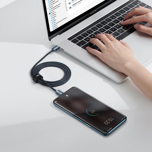 Купить Кабель Baseus Crystal Shine Series Fast Charging Data Cable USB Type-C-USB Type-C 100W 1.2m (CAJY000601) Black - цена в Харькове, Киеве, Днепре, Одессе
в интернет-магазине Telemart фото