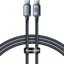 Фото Кабель Baseus Crystal Shine Series Fast Charging Data Cable USB Type-C-USB Type-C 100W 2m (CAJY000701) Black