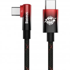 Кабель Baseus MVP 2 Elbow-shaped Fast Charging Data Cable USB Type-C-USB Type-C 100W 1m(CAVP000620) Black/Red
