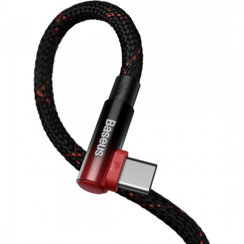 Купить Кабель Baseus MVP 2 Elbow-shaped Fast Charging Data Cable USB Type-C-USB Type-C 100W 1m(CAVP000620) Black/Red - цена в Харькове, Киеве, Днепре, Одессе
в интернет-магазине Telemart фото