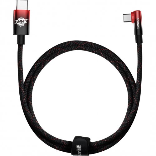 Купить Кабель Baseus MVP 2 Elbow-shaped Fast Charging Data Cable USB Type-C-USB Type-C 100W 1m(CAVP000620) Black/Red - цена в Харькове, Киеве, Днепре, Одессе
в интернет-магазине Telemart фото