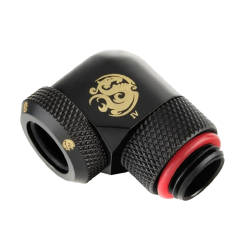 Фітінг Bitspower Enhance Rotary G1/4 90-Degree Multi-Link Adapter 12mm OD (BP-CBE90RML) Carbon Black