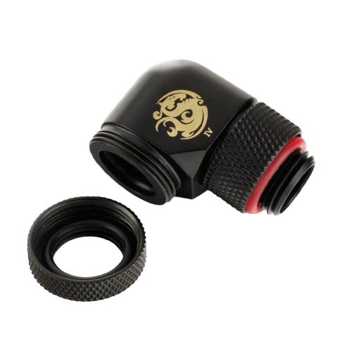 Фітінг Bitspower Enhance Rotary G1/4 90-Degree Multi-Link Adapter 12mm OD (BP-CBE90RML) Carbon Black купити в Україні | Telemart фото