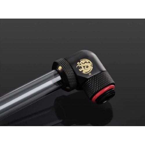 Фітінг Bitspower Enhance Rotary G1/4 90-Degree Multi-Link Adapter 12mm OD (BP-CBE90RML) Carbon Black купити в Україні | Telemart фото