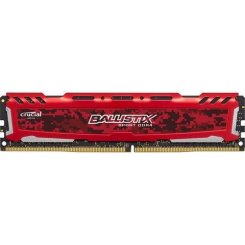 Фото Crucial DDR4 8GB 2400Mhz Ballistix Sport LT Red (BLS8G4D240FSE)