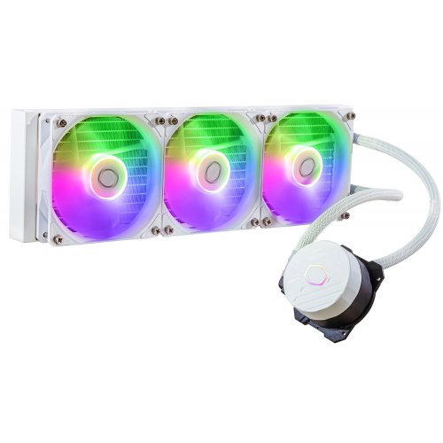 Купить Готовая СВО Cooler Master MasterLiquid 360L Core ARGB (MLW-D36M-A18PZ-RW) White с проверкой совместимости: обзор, характеристики, цена в Киеве, Днепре, Одессе, Харькове, Украине | интернет-магазин TELEMART.UA фото