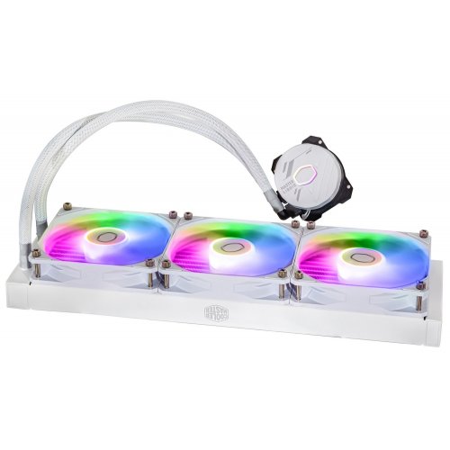 Готова СВО Cooler Master MasterLiquid 360L Core ARGB (MLW-D36M-A18PZ-RW) White купити з перевіркою сумісності: огляд, характеристики, ціна у Києві, Львові, Вінниці, Хмельницькому, Івано-Франківську, Україні | інтернет-магазин TELEMART.UA фото