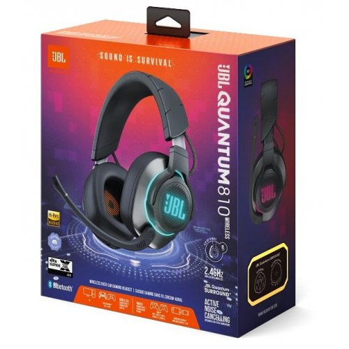 Купить Наушники JBL Quantum 810 Wireless (JBLQ810WLBLK) Black - цена в Харькове, Киеве, Днепре, Одессе
в интернет-магазине Telemart фото