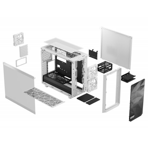 Купить Корпус Fractal Design Meshify 2 Lite Tempered Glass без БП (FD-C-MEL2A-04) White с проверкой совместимости: обзор, характеристики, цена в Киеве, Днепре, Одессе, Харькове, Украине | интернет-магазин TELEMART.UA фото