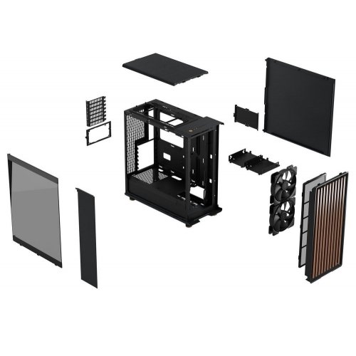 Корпус Fractal Design North Tempered Glass без БП (FD-C-NOR1C-02) Charcoal Black купить в Украине: Киев, Днепр, Харьков, Одесса  | Проверка совместимости, низкая цена, отзывы, характеристики от TELEMART фото