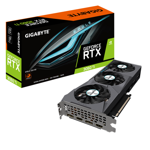 Продать Видеокарта Gigabyte GeForce RTX 3060 Ti EAGLE D6X 8192MB (GV-N306TXEAGLE-8GD) по Trade-In интернет-магазине Телемарт - Киев, Днепр, Украина фото