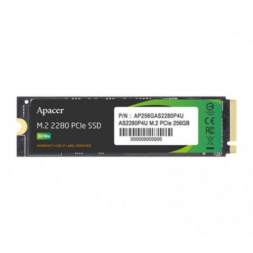 Фото SSD-диск Apacer AS2280P4U 3D NAND 256GB M.2 (2280 PCI-E) NVMe x4 (AP256GAS2280P4U-1)