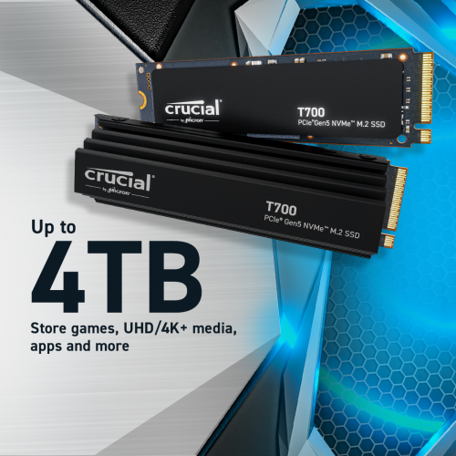 Фото SSD-диск Crucial T700 3D NAND 1TB M.2 (2280 PCI-E) (CT1000T700SSD3)