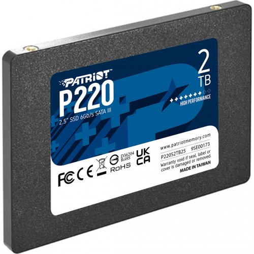 SSD-диск Patriot P220 2TB 2.5" (P220S2TB25) купити з перевіркою сумісності: огляд, характеристики, ціна у Києві, Львові, Вінниці, Хмельницькому, Івано-Франківську, Україні | інтернет-магазин TELEMART.UA фото