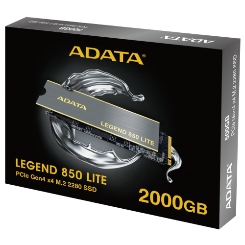 Купить SSD-диск ADATA Legend 850 Lite 3D NAND 2TB M.2 (2280 PCI-E) (ALEG-850L-2000GCS) с проверкой совместимости: обзор, характеристики, цена в Киеве, Днепре, Одессе, Харькове, Украине | интернет-магазин TELEMART.UA фото