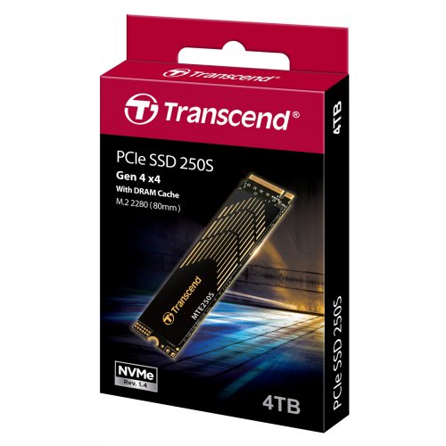 Продати SSD-диск Transcend 250S 3D NAND 4TB M.2 (2280 PCI-E) NVMe x4 (TS4TMTE250S) за Trade-In у інтернет-магазині Телемарт - Київ, Дніпро, Україна фото